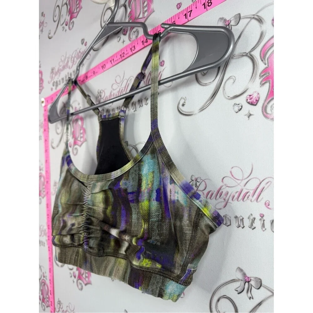 Sports bra tie dye swirl Women's Printed Racerback Sports Bra - Multicolor